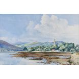 R. MacDonald Ross - NARROW WATER CASTLE - Watercolour Drawing - 12 x 18 inches - Signed