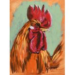 Ronald Keefer - ROOSTER - Oil on Board - 16 x 12 inches - Signed