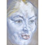 Harry Kernoff, RHA - PORTRAIT OF A WOMAN - Pastel on Paper - 14 x 10 inches - Signed