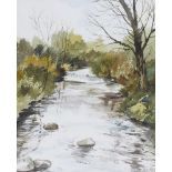 Peter McCann - RIVER IN THE GLENS - Watercolour Drawing - 12 x 10 inches - Signed