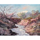 Aitor Estefania - THE WINDING RIVER - Oil on Board - 11 x 14 inches - Signed