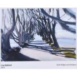 Lisa Ballard - DARK HEDGES & SHADOWS - Coloured Print - 13 x 19 inches - Signed