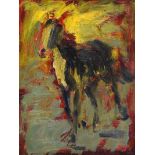 Con Campbell - THE COLOURED HORSE - Oil on Board - 11.5 x 8.5 inches - Signed