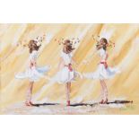 Lorna Millar - THREE DANCERS - Oil on Board - 20 x 30 inches - Signed