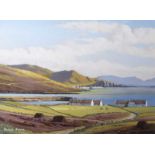 Michael Simms - ASHLEAM BAY, ACHILL ISLAND - Oil on Canvas - 16 x 22 inches - Signed