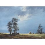 Arthur H. Twells, RUA - CATTLE GRAZING BY TREES - Oil on Board - 20 x 28 inches - Signed