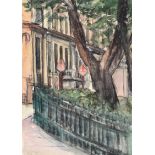 Olive Henry, RUA - BELFAST STREET - Watercolour Drawing - 10 x 7 inches - Signed