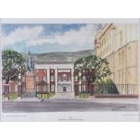 Rosalind Mulholland - ROYAL BELFAST ACADEMICAL INSTITUTION - Coloured Print - 10 x 16 inches -