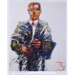 J.B. Vallely - JOHNNY DORAN - Limited Edition Coloured Print (110/150) - 15 x 12 inches - Signed