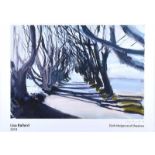 Lisa Ballard - DARK HEDGES & SHADOWS - Coloured Print - 13 x 19 inches - Signed