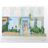 James Allen, RUA - THE HOUSE WITH THE PALM TREES, BELFAST - Limited Edition Coloured Lithograph (