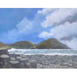 Sean Lorinyenko - THE GIANT'S CAUSEWAY - Watercolour Drawing - 7.5 x 9.5 inches - Signed