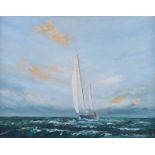 George McConkey - SAILING IN THE OCEAN BREEZE - Oil on Board - 20 x 25 inches - Signed