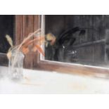 Sophie Aghajanian, RUA - STUDIO REFLECTION - Pastel on Paper - 15 x 20 inches - Signed
