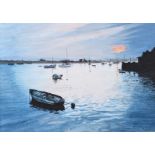 Jan Nettelton - DUSK APPROACHING - Acrylic on Board - 10 x 13 inches - Signed