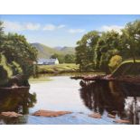 Michael Simms - THE RIVER AT DOOCHARY, DONEGAL - Oil on Canvas - 16 x 20 inches - Signed