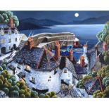 George Callaghan - IN FOR THE NIGHT - Oil & Acrylic on Canvas - 24 x 30 inches - Signed