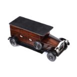 George Callaghan - DESK TOP MODEL CAR WITH SHOT GLASS - Carved Wooden Model - 3.5 x 9 inches -
