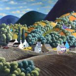 George Callaghan - THE PLOUGHED FIELD - Oil & Acrylic on Canvas - 20 x 20 inches - Signed