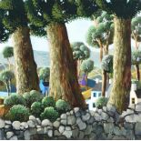 George Callaghan - DOWN TO STRANGFORD - Oil & Acrylic on Canvas - 12 x 12 inches - Signed