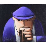 George Callaghan - A FINE PINT - Oil & Acrylic on Canvas - 8 x 10 inches - Signed