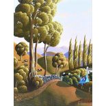 George Callaghan - OUR TRACK - Oil & Acrylic on Canvas - 16 x 12 inches - Signed