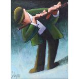 George Callaghan - AN IRISH MELODY - Oil & Acrylic on Canvas - 24 x 18 inches - Signed