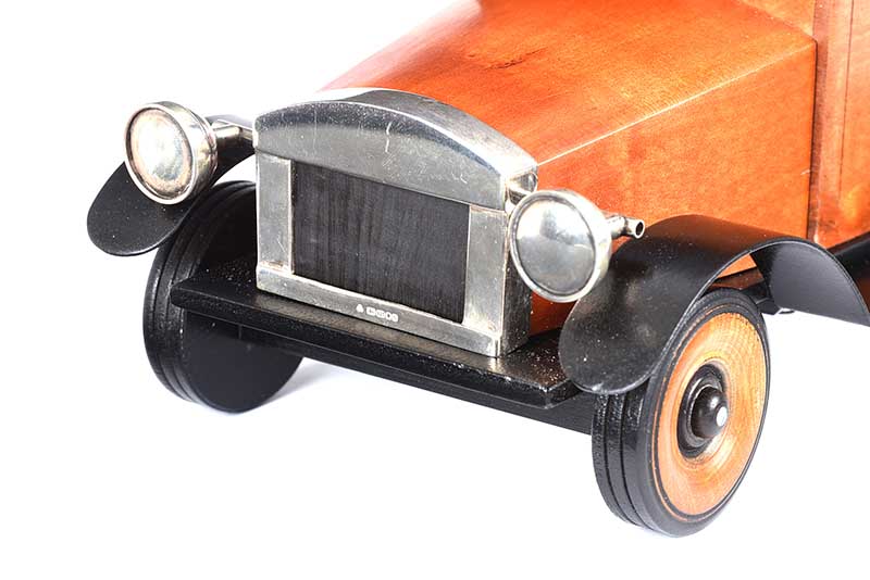 George Callaghan - DESK TOP MODEL CAR WITH SHOT GLASS - Carved Wooden Model - 3.5 x 9 inches - - Image 2 of 6