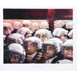 George Callaghan - CALLED TO THE BAR - Coloured Print - 14 x 18 inches - Unsigned