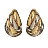 14CT WHITE AND YELLOW GOLD EARRINGS