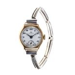 OMEGA 9CT GOLD CASED LADY'S WRISTWATCH