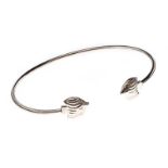 STERLING SILVER FISH BANGLE