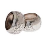 PAIR OF STERLING SILVER NAPKIN RINGS