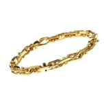 14CT GOLD HEAVY FANCY LINK BRACELET