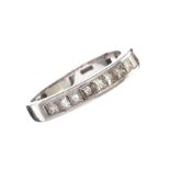 PLATINUM DIAMOND HALF ETERNITY RING