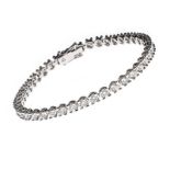 18CT WHITE GOLD DIAMOND TENNIS BRACELET