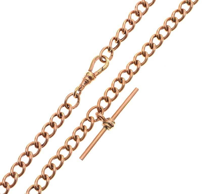 9CT ROSE GOLD ALBERT CHAIN - Image 2 of 2