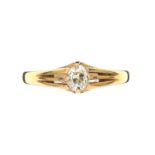 18CT GOLD GENT'S DIAMOND RING