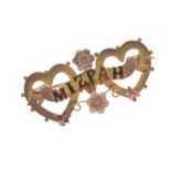 9CT GOLD MIZPAH BROOCH