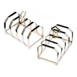 PAIR OF STERLING SILVER TOAST RACKS