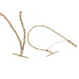 9CT GOLD ALBERT CHAIN AND 9CT GOLD ALBERT CHAIN BRACELET