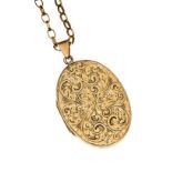 9CT GOLD ENGRAVED LOCKET