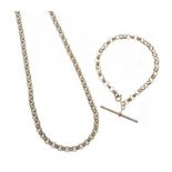 STERLING SILVER BELCHER CHAIN AND BRACELET