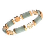 9CT GOLD JADE BRACELET