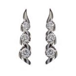 18CT WHITE GOLD DIAMOND EARRINGS