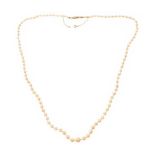 VINTAGE 9CT GOLD CULTURED PEARL NECKLACE