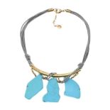 GOLD-TONE TURQUOISE NECKLACE