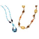 TWO MURANO GLASS NECKLACES