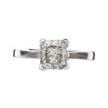 18CT WHITE GOLD DIAMOND SOLITAIRE RING