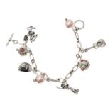 STERLING SILVER CHARM BRACELET